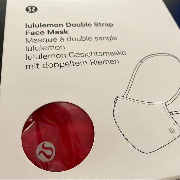 Lululemon double strap Face Mask Nulu dark red NIB - Picture 6 of 15